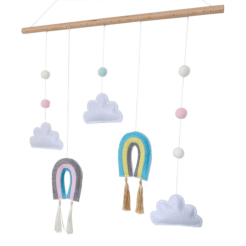 Rainbow Felt Pendant Photo Props Cloud Wall Hanging Baby Nursery Room ...