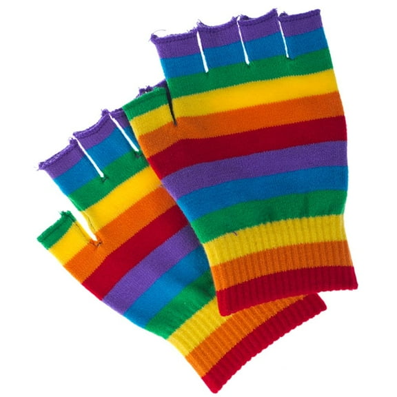 Leema Enterprises Unisex Fingerless Gloves, Multicolor, One Size, 1 Pair