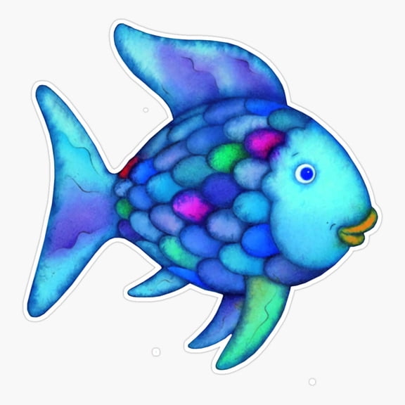 Rainbow Fish Ocean Animal Sticker