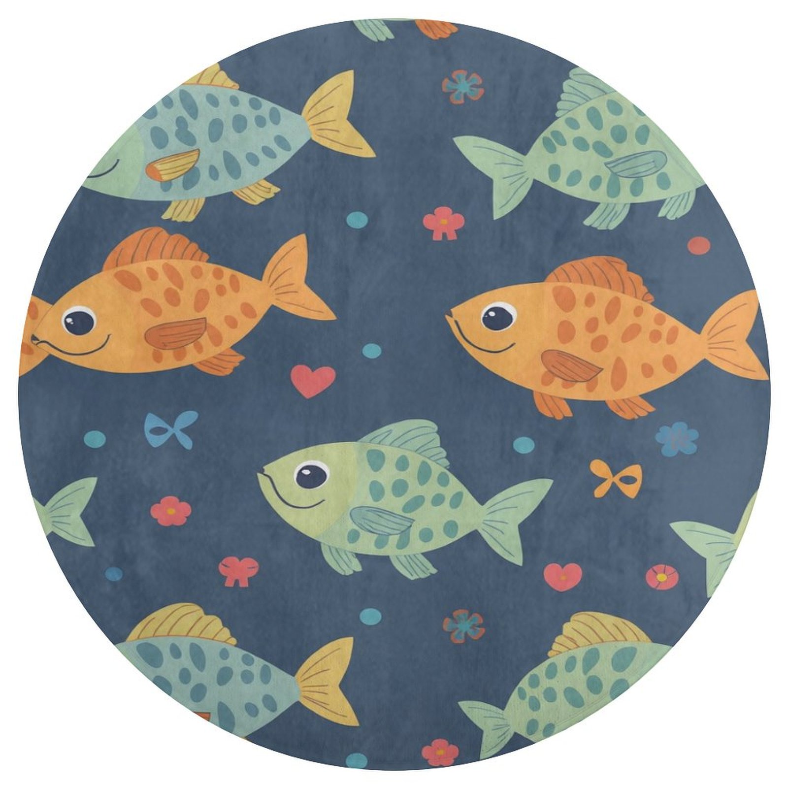Rainbow Fish Round Carpet Living Room Carpet Modern And Stylish Living ...