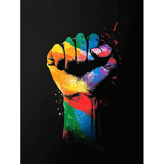Rainbow Fist Canvas Art/Wall ArtSuitable for Living Room Bedroom Office Dorm Room and Studio Decoration.