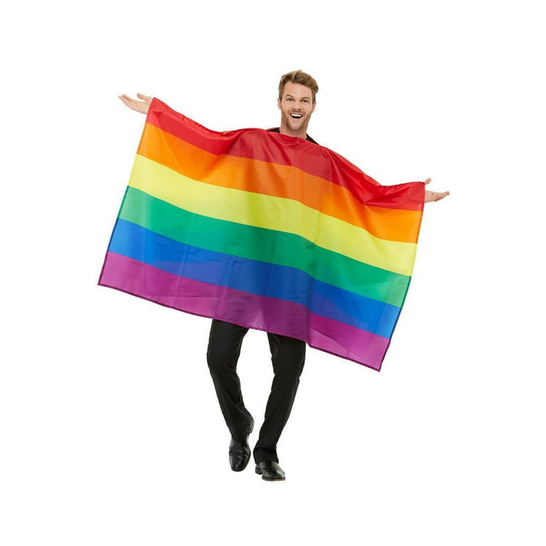 Rainbow Flag Costume Adult Multi Rainbow Flag Costume Adult Multi