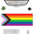 thumbnail image 1 of Rainbow Flag Gay Pride LGBTQ Gaming Mouse Pad Pride Large Mouse Pad (31.5x11.8 Inch) Non-Slip Rubber Base Large Desk Mat Desk Protector for Home Office Gaming Work, 1 of 6