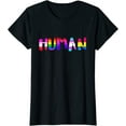 thumbnail image 1 of Rainbow Flag Human Rights LGBTQ+ Pride Month Gift T-Shirt, 1 of 3