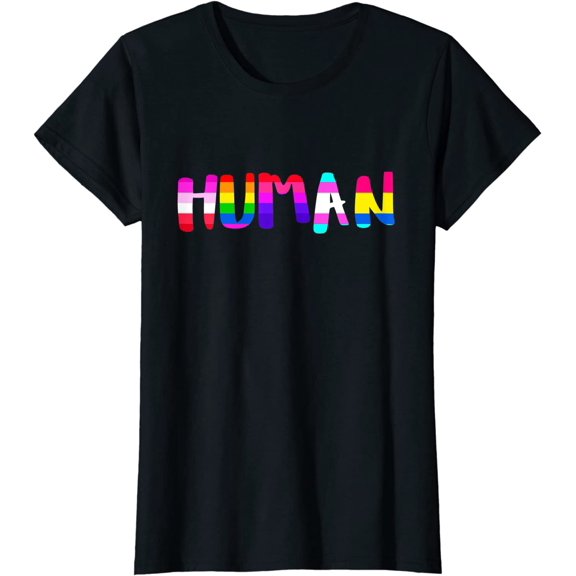 Rainbow Flag Human Rights LGBTQ+ Pride Month Gift T-Shirt