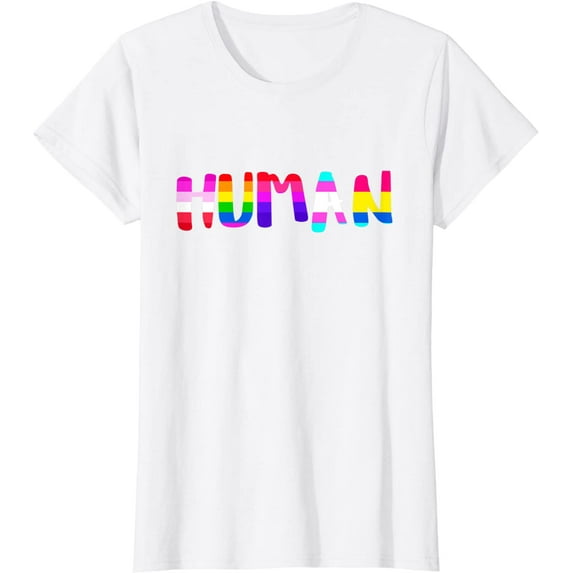 Rainbow Flag Human Rights LGBTQ+ Pride Month Gift T-Shirt
