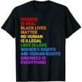 thumbnail image 1 of Rainbow Flag Human Rights Womens & Gay Rights LGBTQ+ Pride T-Shirt, 1 of 4