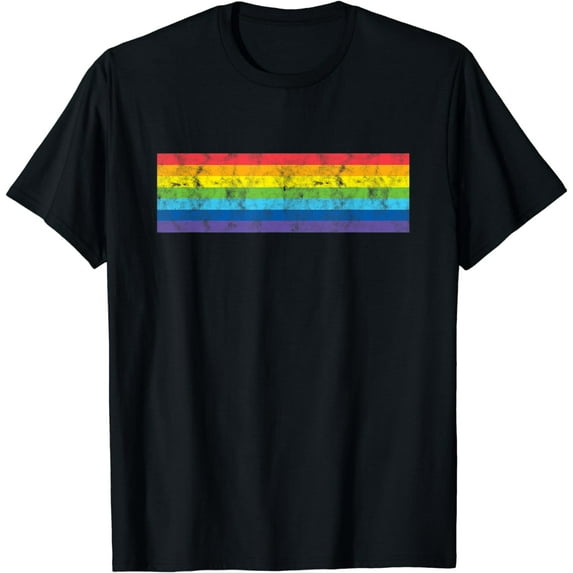 Rainbow Flag LGBTQ Lesbian Gay Queer Bisexual Pansexual Gift T-Shirt