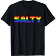 thumbnail image 1 of Rainbow Flag LGTBQ Shirt That Says Salty T-Shirt, 1 of 3