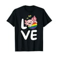thumbnail image 1 of Rainbow Flag Pride Month Lgbtq Rainbow Love Axolotl T-Shirt, 1 of 5
