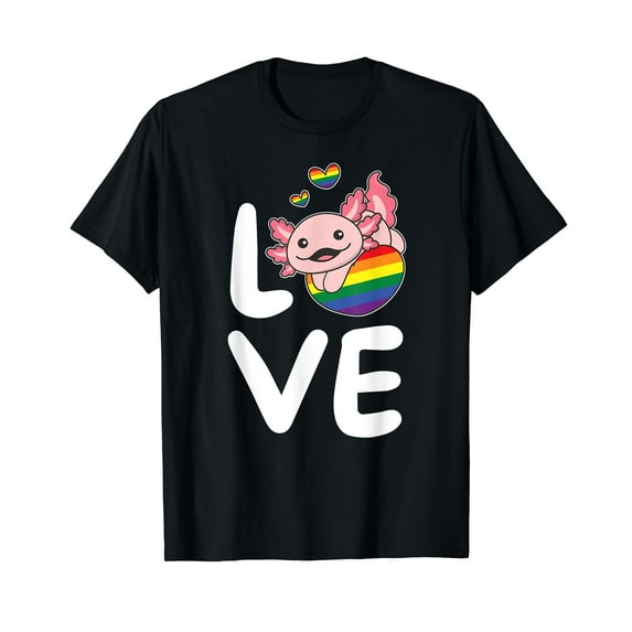 Rainbow Flag Pride Month Lgbtq Rainbow Love Axolotl T-Shirt