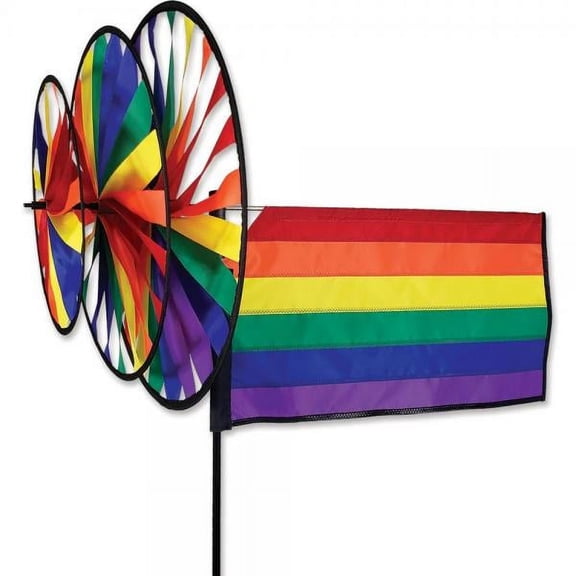 Rainbow Flag Triple Spinner