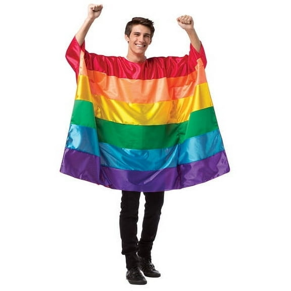 Rainbow Flag Tunic Men's Adult Halloween Costume, One Size, (40-46)