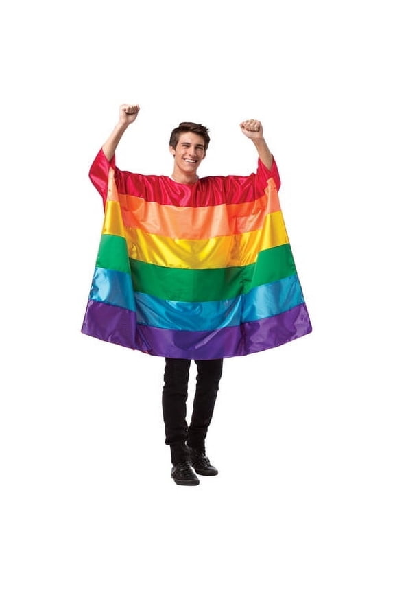 Rainbow Flag Tunic Men's Adult Halloween Costume, One Size, (40-46)