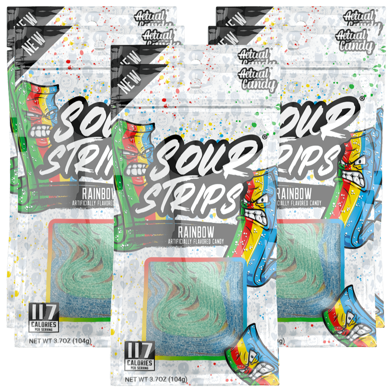 Rainbow Flavored Sour Strips