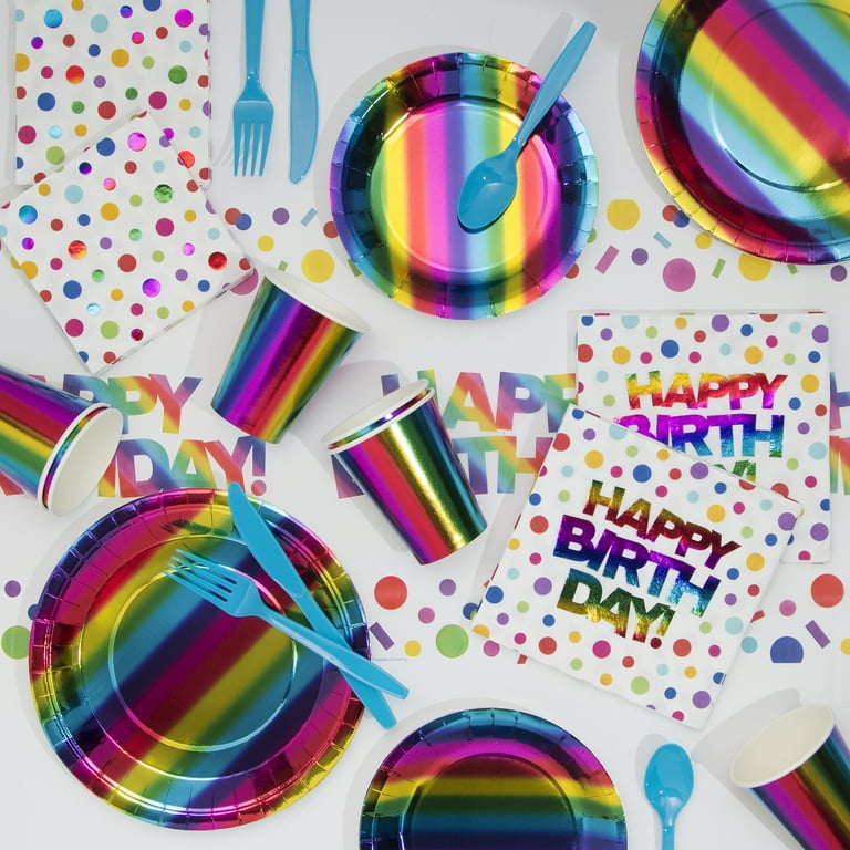 Rainbow party supplies discount