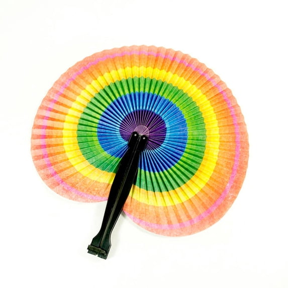 Rainbow Folding Fans