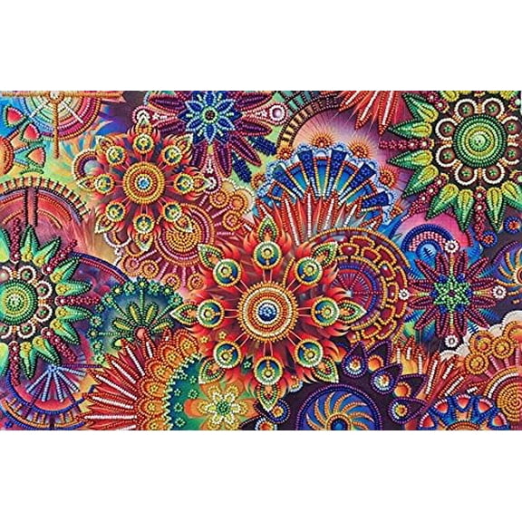 Rainbow Fractal Bead Embroidery Kits Abstract Beaded Cross Stitch Kits Beading Pattern Needlework Partial Embroidery Handcraft Tapestry kit$$Art & Craft