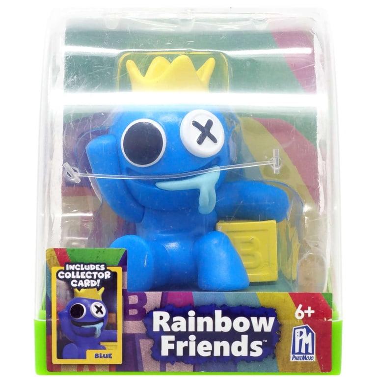 Rainbow Friends Blue Figure & Collector Card (Yellow Block
