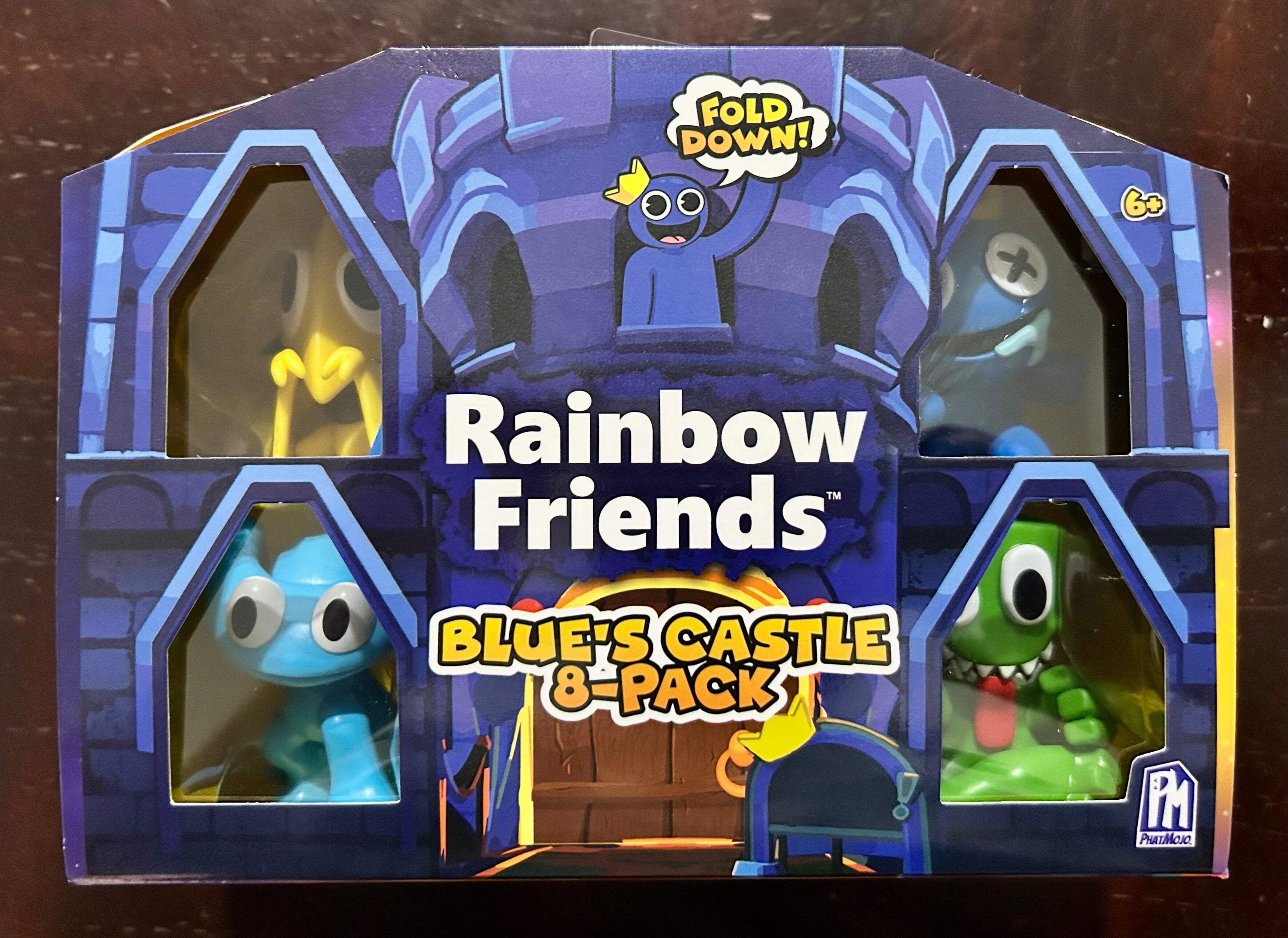 PhatMojo Rainbow Friends Blue's Castle Mini Figures, 8-Pack