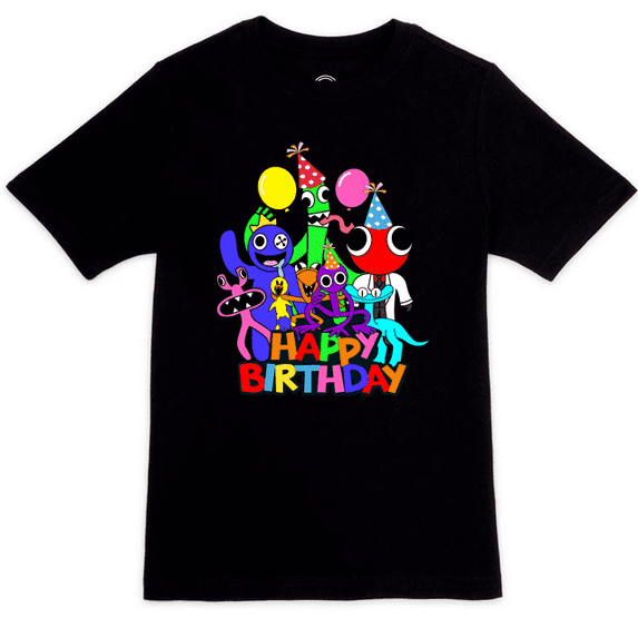 Rainbow Friends Happy Birthday T-Shirt Size 4-5