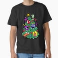 thumbnail image 1 of Rainbow Friends Holiday Tree Bright Festive Winter Cartoon Unisex T-Shirt up to size 5XL, 1 of 2