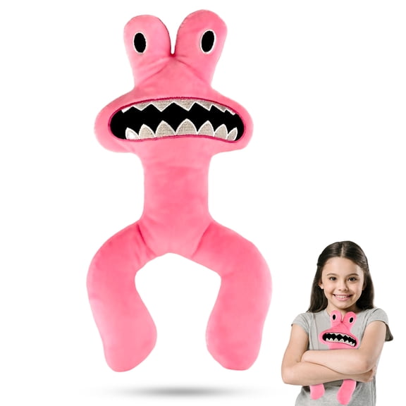 Rainbow Friends Pink Plush Toy, Soft Stuffed Animal Monsters Doors Plush Doll Toys, Wiki Plushies Toys Gifts for Kids Adults Birthday Thanksgiving Christmas Horror Game Party Favors Fans