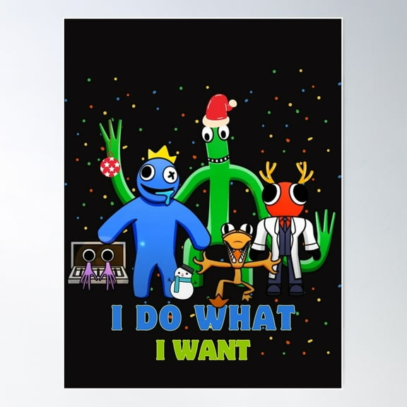 Rainbow Friends Poster Wall Art, Modern Wall Decor For Living Room Bedroom, 12x18 UNFRAMED