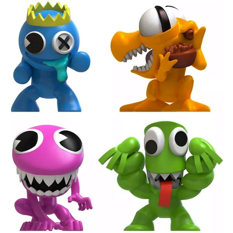 Rainbow Friends Purple, Orange, Green & Blue Figure 4-Pack (Neon Finishes!)