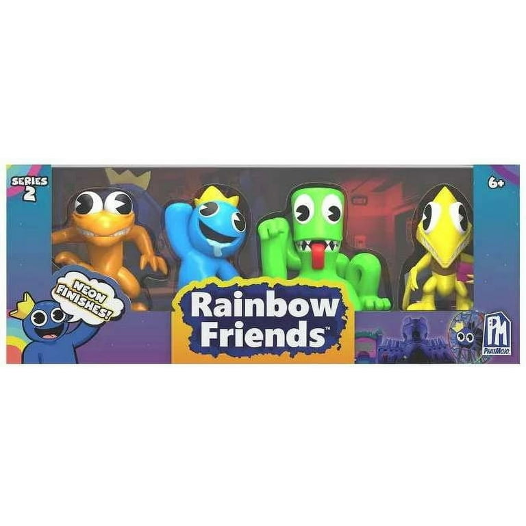 PhatMojo Rainbow Friends Series 2 Neon Minifigure 4-Pack with Blue