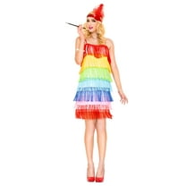 Rainbow Fringe Flapper 70675-XL