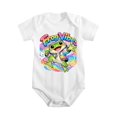 Rainbow Frog Energy Wave Baby Bodysuit, 100% Cotton Short Sleeve Snap ...