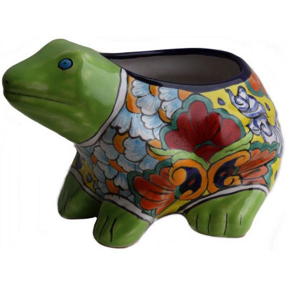Rainbow Frog Talavera Planter
