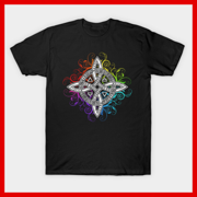 Rainbow Gaelic Braid T-Shirt - Four Elements Symbol Spiritual Pagan Wiccan Pride Shirt H675, for Unisex, Up to Size 5XL
