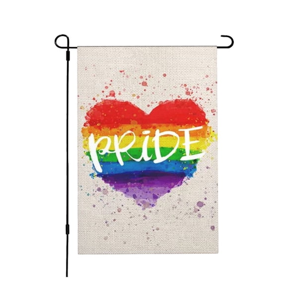 Rainbow Garden Flag Vertical Double Sided Pride Gay Pride Lesbian Pansexual Flag Yard Flag Outdoor Decoration 12 x 18 Inch