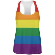 Rainbow Gay Pride Flag All Over Womens Work Out Tank Top Multi SM