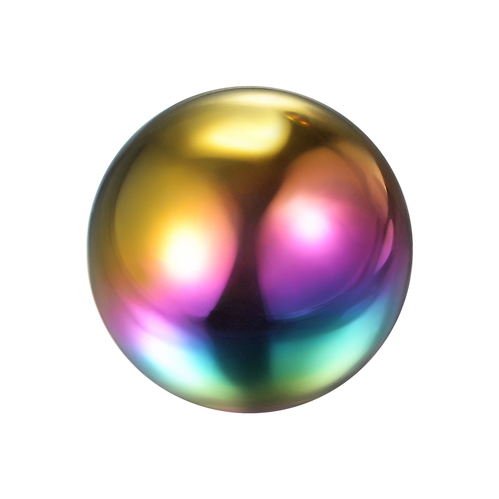 Rainbow Gazing Ball 4 Inch 100mm Polished Hollow Ball, Stainless Steel