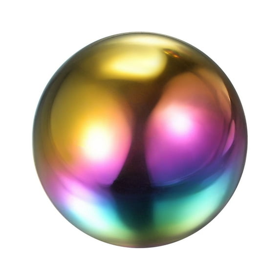 Rainbow Gazing Ball 4 Inch 100mm Polished Hollow Ball, Stainless Steel Gazing Globe Mirror Ball