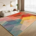 thumbnail image 1 of Rainbow Geometric Art Rug 5x8ft Area Rugs Gradient Colorful Geometric Rugs Ultra Soft Washable Carpet with Non Slip Backing for Living Room Bedroom Gameroom Study Office Home Decor Mat, 1 of 6