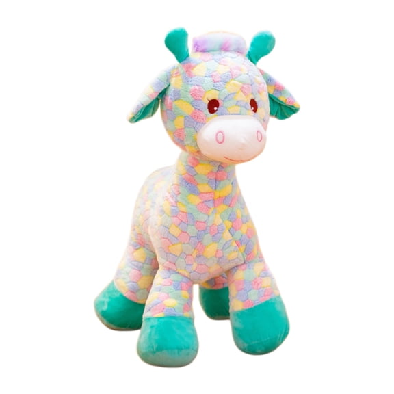 Rainbow Giraffe Plush Toy Soft Stuffed Animal Doll, Decorative Pillow Gift