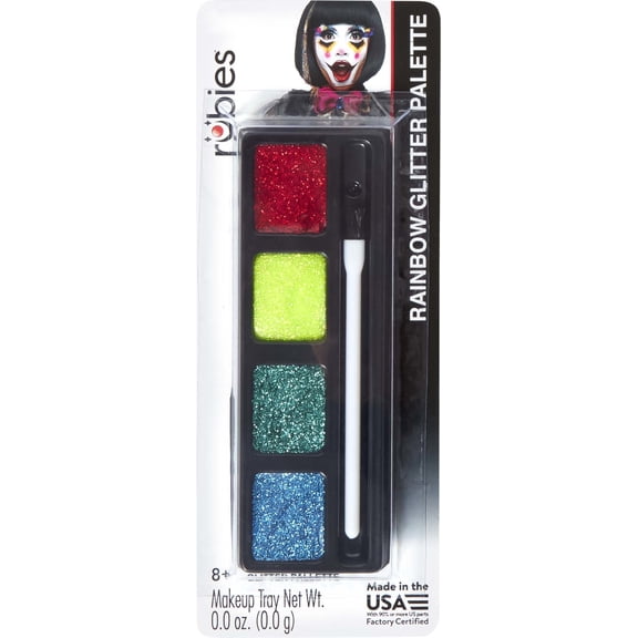 Rainbow Glitter Palette, 0.2oz, Halloween Make-up, by Rubies II