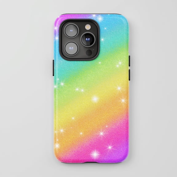 Rainbow Glitter Sparkle for All iPhone Series Tough Phone Case