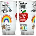 thumbnail image 1 of Rainbow Glitter Teacher Gift 20 oz Insulated Tumblers with Lid Stainless Steel Vacuum Tumbler Travel Coffee Mugs Best Teacher''s Day Gift, 1 of 6