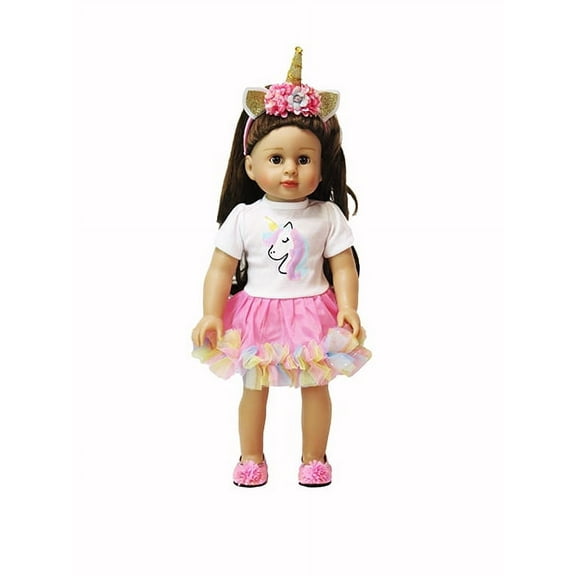 Rainbow Glitter Unicorn 2pc Made to fit an 18in Doll
