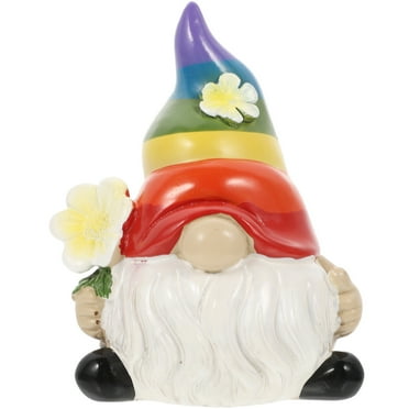 Rainbow Gnome Figurines Resin Statue for Garden Decoration