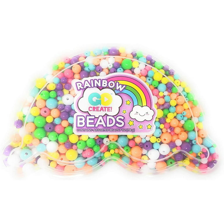 Rainbow Go Create Beads Contains Assorted Beads 7 Oz Crafts, Kids, Activity  