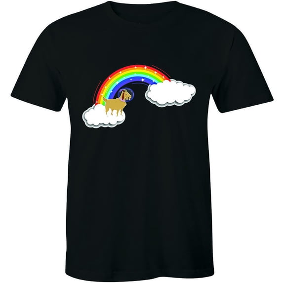 Rainbow Goat On Clouds - Space Universe Shirt Men'S T-Shirt Tee All Size S-5Xl