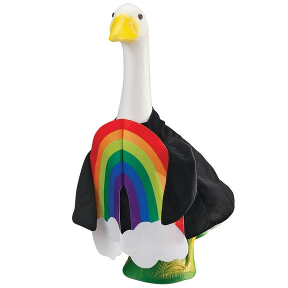 Gaggleville Rainbow Goose Outfit, Fits Large 23" H Statue by Miles Kimball