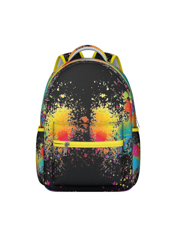 Backpack Artistic Pop Art and Colorful Abstract Pattern School Bag Stylish Fashion Students Bag