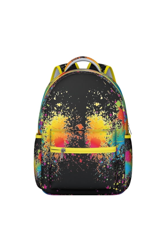 Rainbow Gradient Backpack Artistic Pop Art and Colorful Abstract Pattern School Bag Stylish Fashion Students Bag